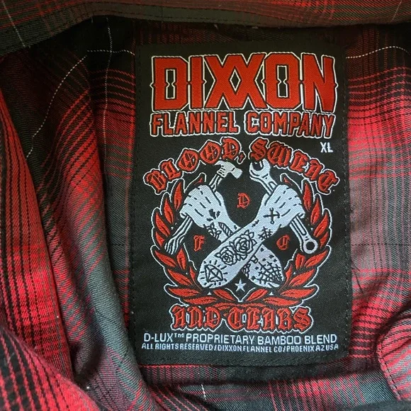 DIXXON Short sleeve bamboo “Blood, Sweat, and Tears” - Picture 3 of 3